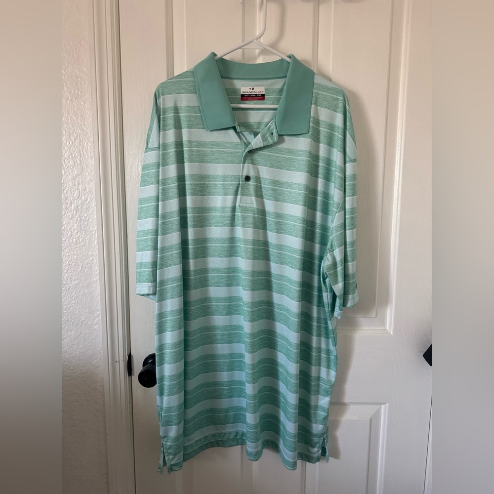 Men’s Grand Slam Short Sleeve Ombre Stripe Golf polo